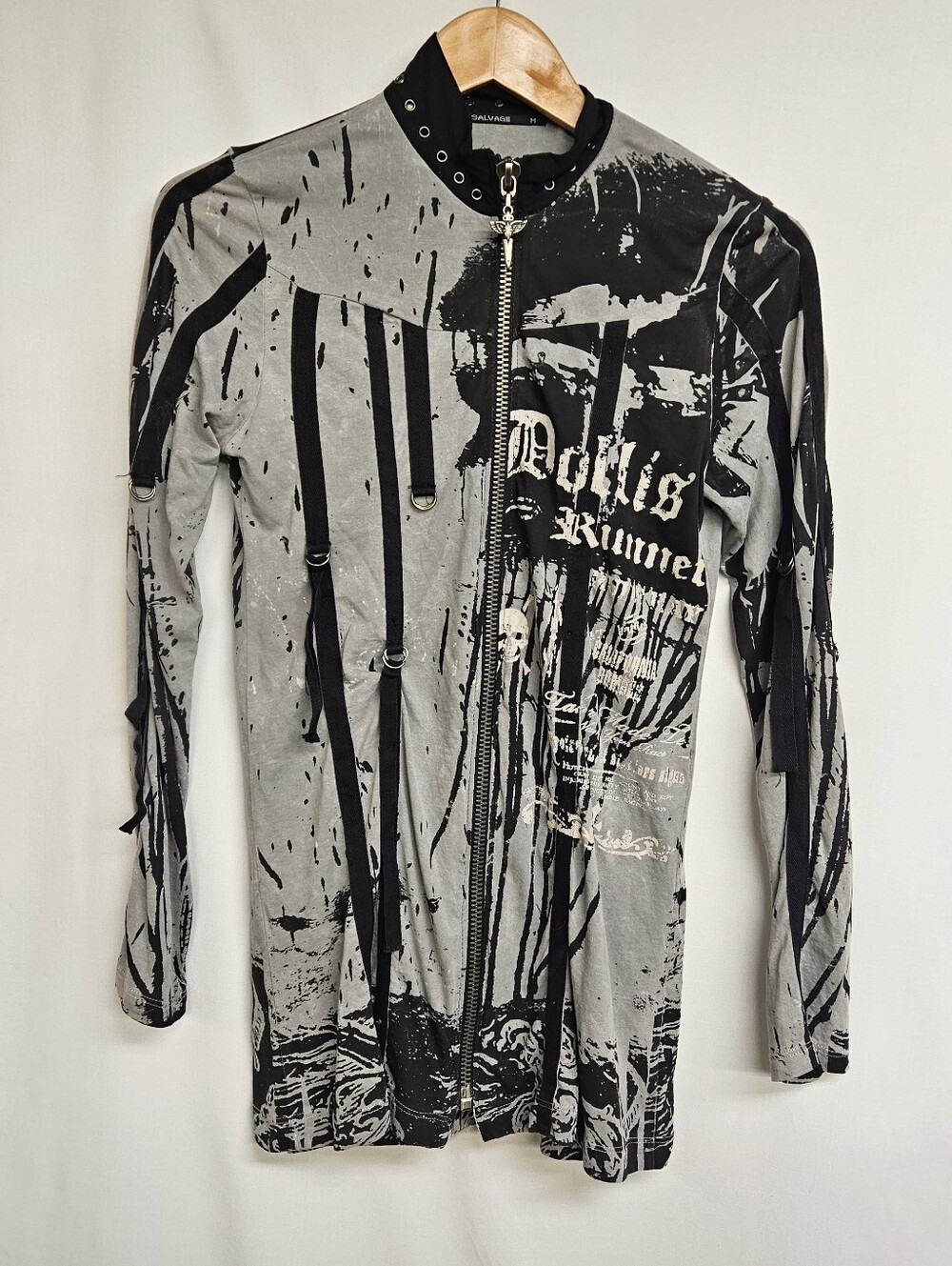 Salvage x The Devil's Vintage black & grey long sleeve Shirt